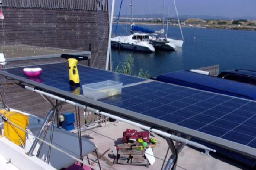 bossoirs et panneaux solaires